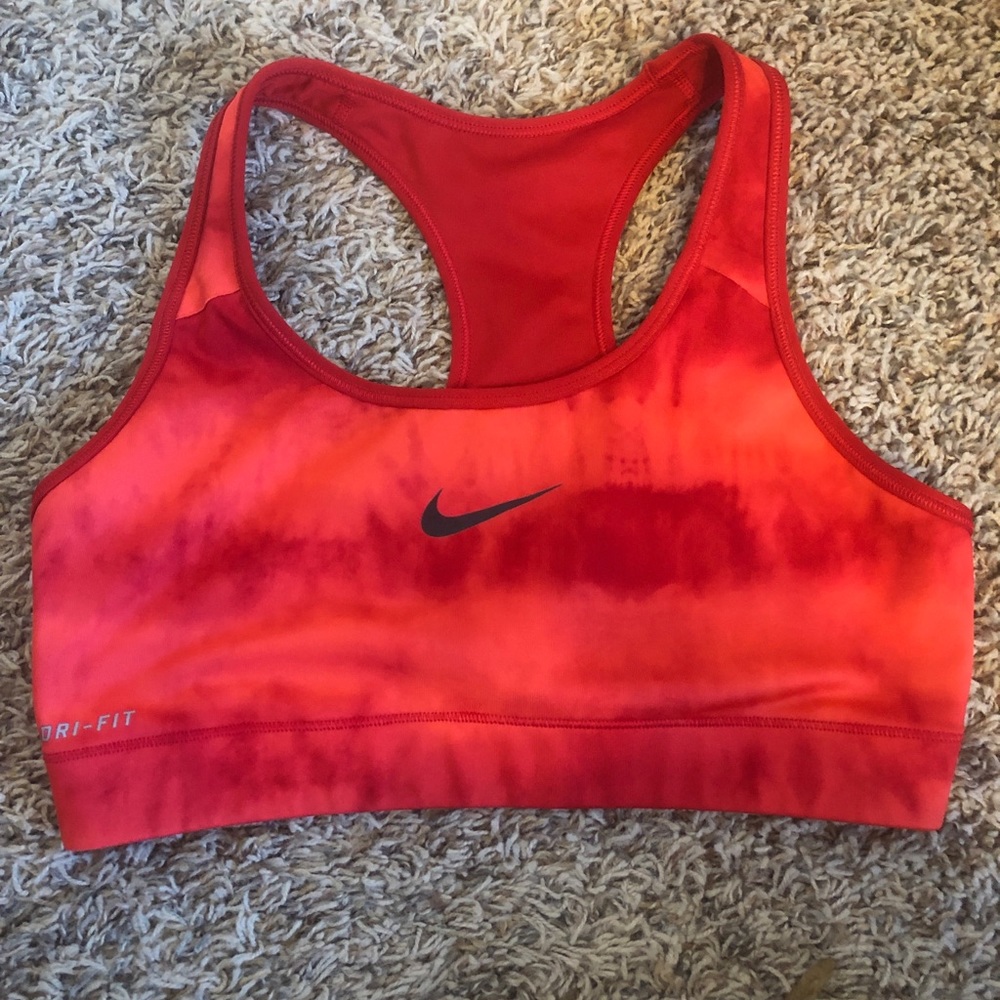 Red Nike dry fit sports bra